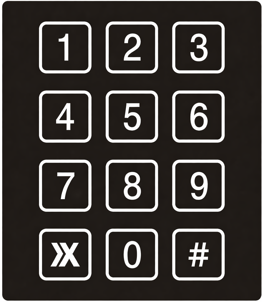 Keypad instructions